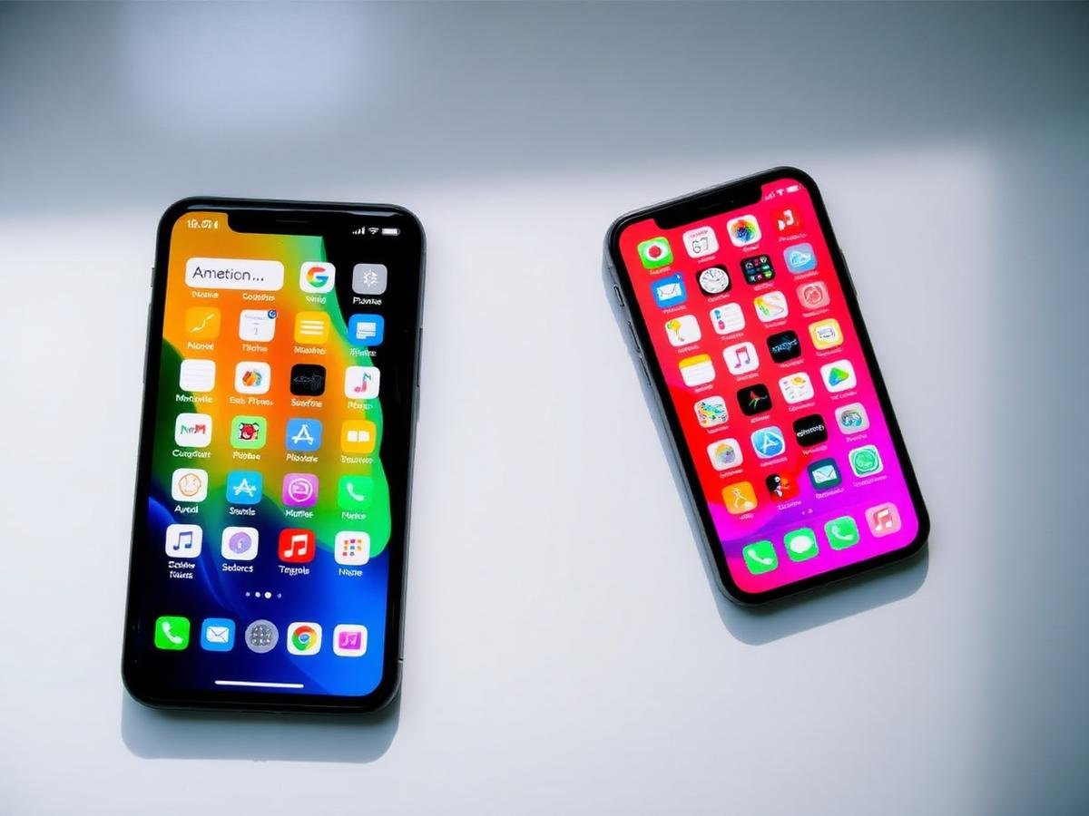 Android and iPhone devices displaying the same mobile application